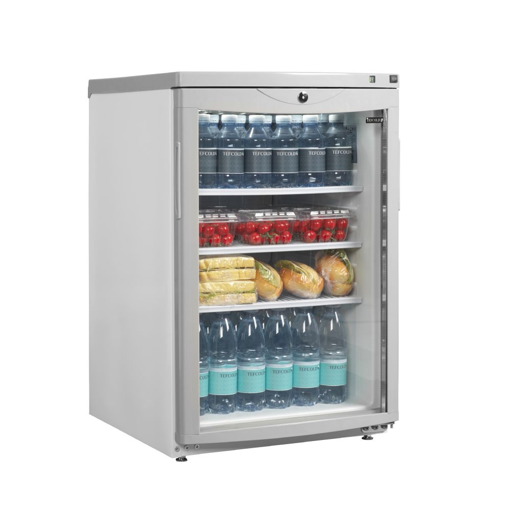 TEFCOLD ψυγείο βιτρίνα με κυρτή πόρτα λευκό 92 L BC85 WHITE