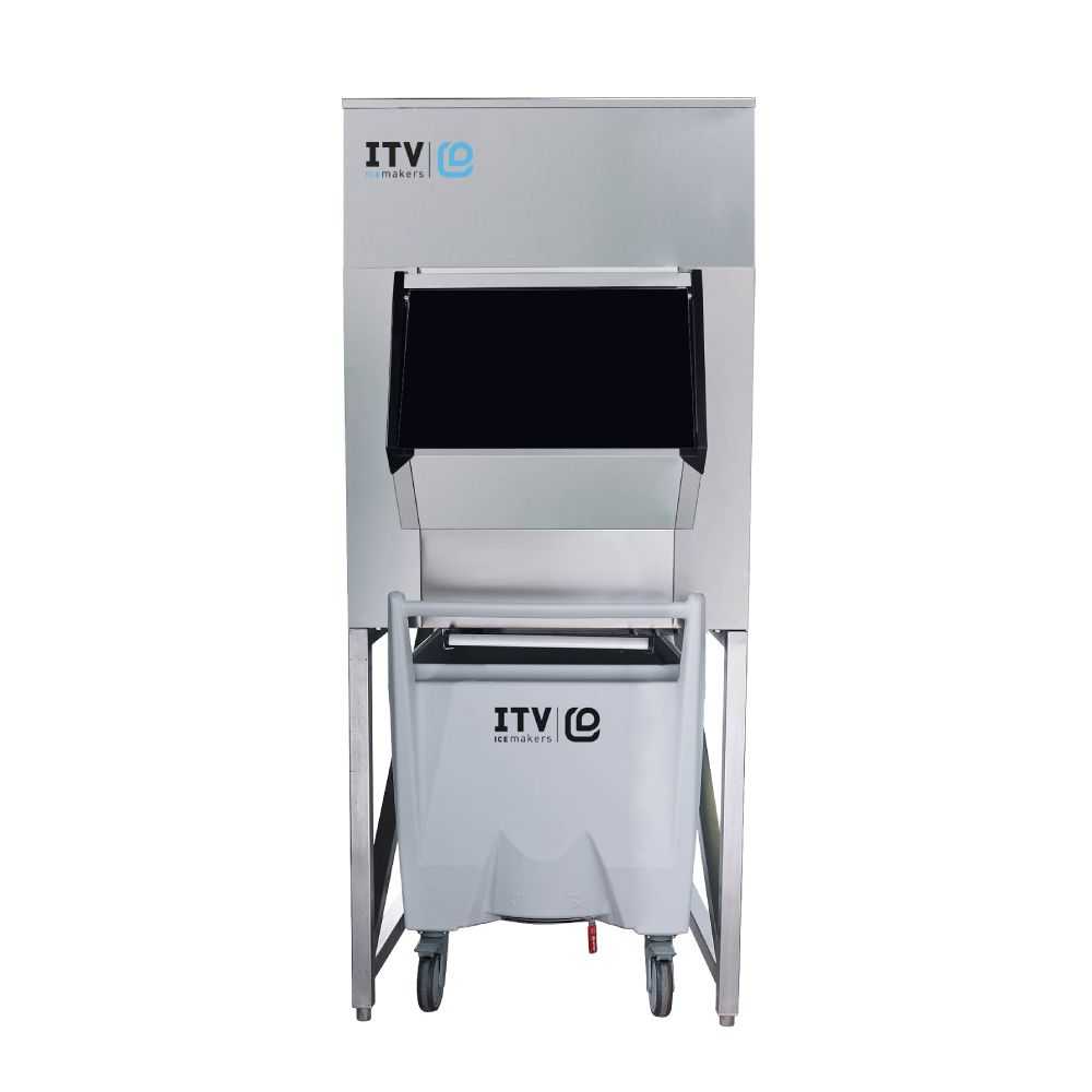 ITV αποθήκη πάγου 300 kg με καρότσι 112 kg SCS300